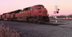 BNSF coal train DPUs